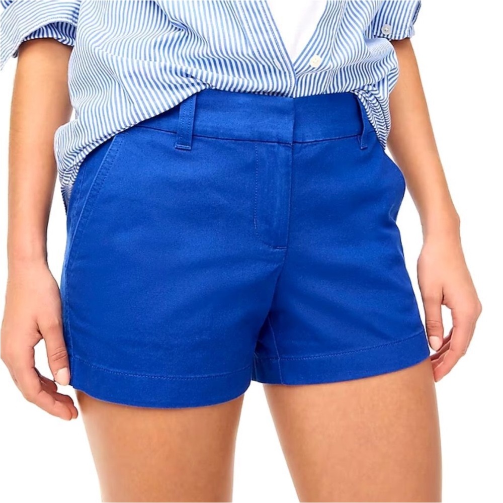 J. Crew Vibrant 3.5” Inseam Blue Women's Chino Shorts Size 2